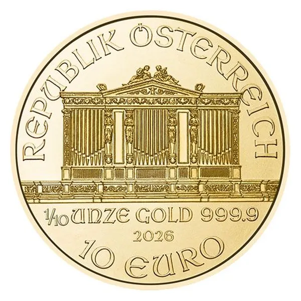 1/10 oz zlatá minca Wiener Philharmoniker 2026