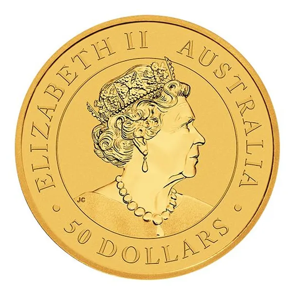 1/2 oz zlatá minca Australian Kangaroo – staršie ročníky – druhá strana