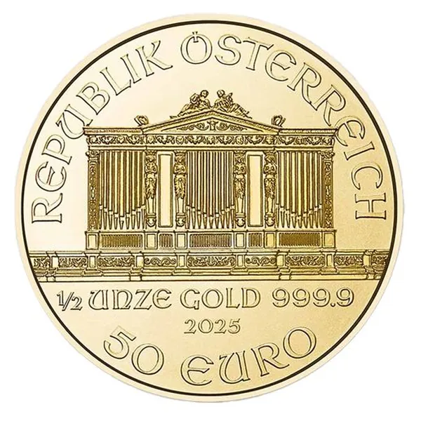 1/2 oz zlatá minca Wiener Philharmoniker – rôzne ročníky