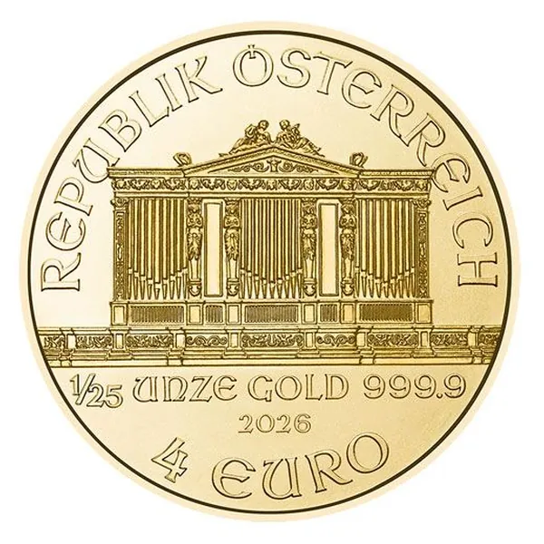 1/25 oz zlatá minca Wiener Philharmoniker 2026
