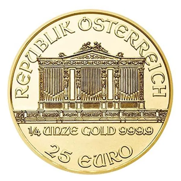 1/4 oz zlatá minca Wiener Philharmoniker – rôzne ročníky