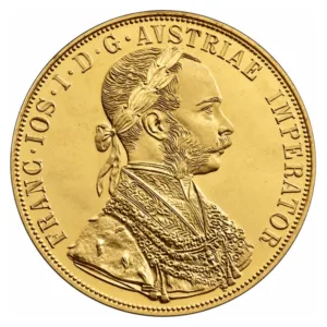 1 dukát zlatá minca František Jozef I. 1915 – novorazba