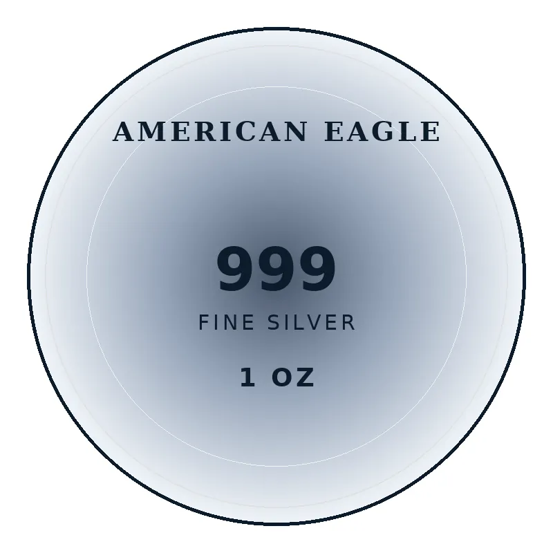 1 oz strieborná minca American Eagle 2022 – Spln mesiaca, Golden Noir, Art Color Collection – ilustračný obrázok