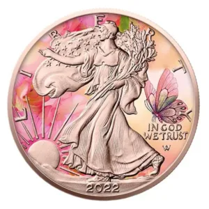 1 oz strieborná minca American Silver Eagle 2022 – Leto, Art Color Collection