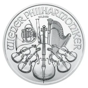 1 oz strieborná minca Wiener Philharmoniker 2026 – druhá strana
