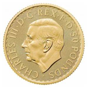 1 oz zlatá minca Britannia 2026 – druhá strana