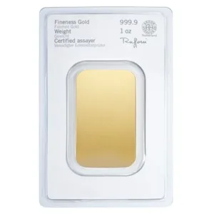 1 oz zlatý zliatok Heraeus – druhá strana