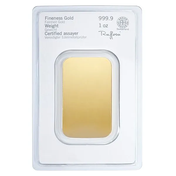 1 oz zlatý zliatok Heraeus – druhá strana