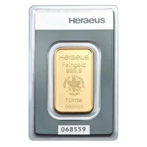 1 oz zlatý zliatok Heraeus