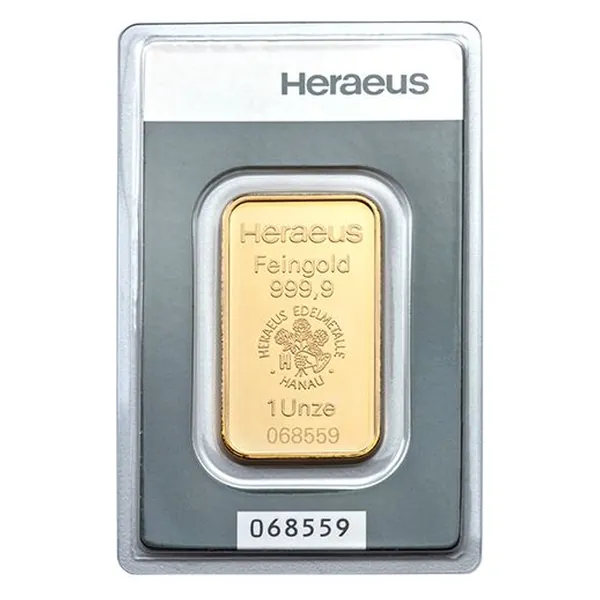 1 oz zlatý zliatok Heraeus