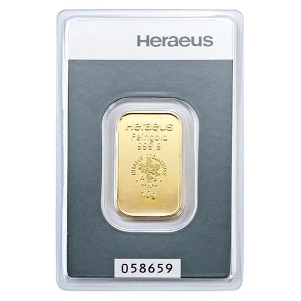 10 g zlatý zliatok Heraeus