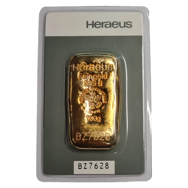 100 g zlatý zliatok Heraeus – liaty