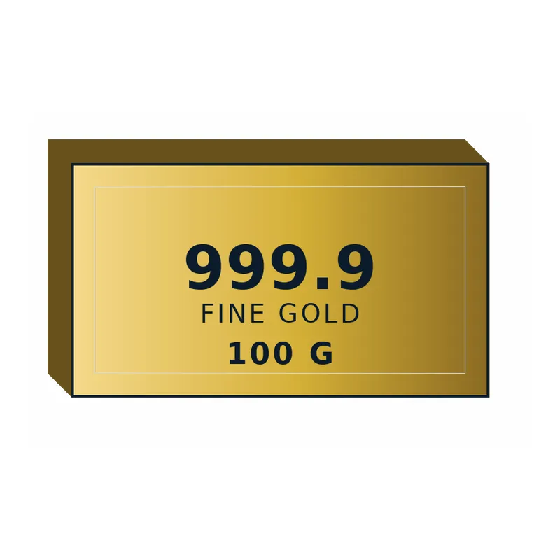 100 g zlatý zliatok Valcambi – ilustračný obrázok
