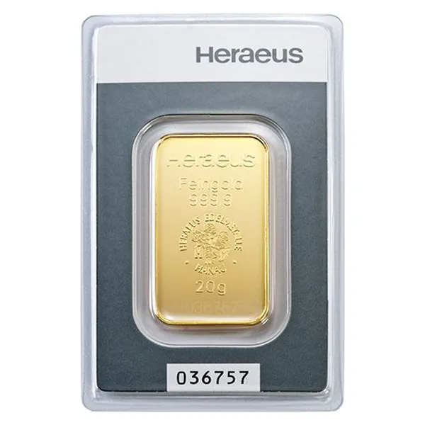20 g zlatý zliatok Heraeus