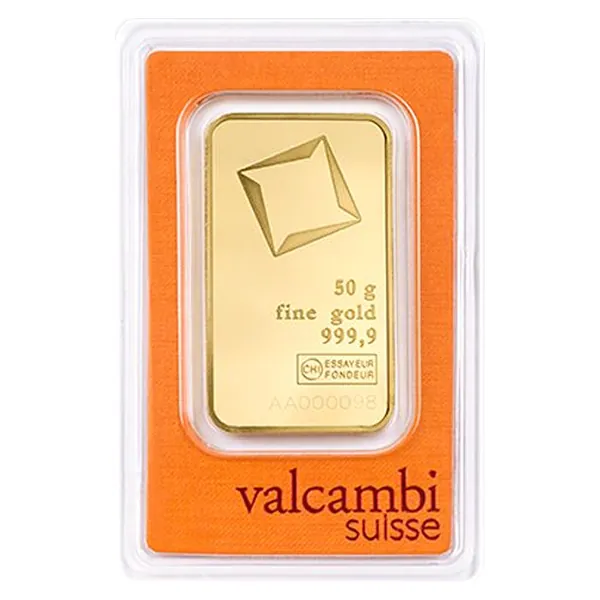 50 g zlatý zliatok Valcambi