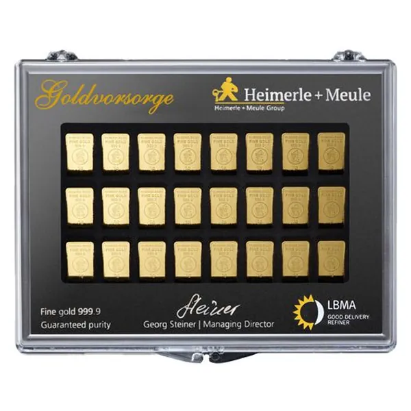 Heimerle + Meule UnityBar Collection – 50 × 1 g zlaté zliatky
