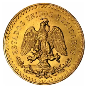 Zlatá minca 50 Pesos Centenario – rôzne ročníky – druhá strana
