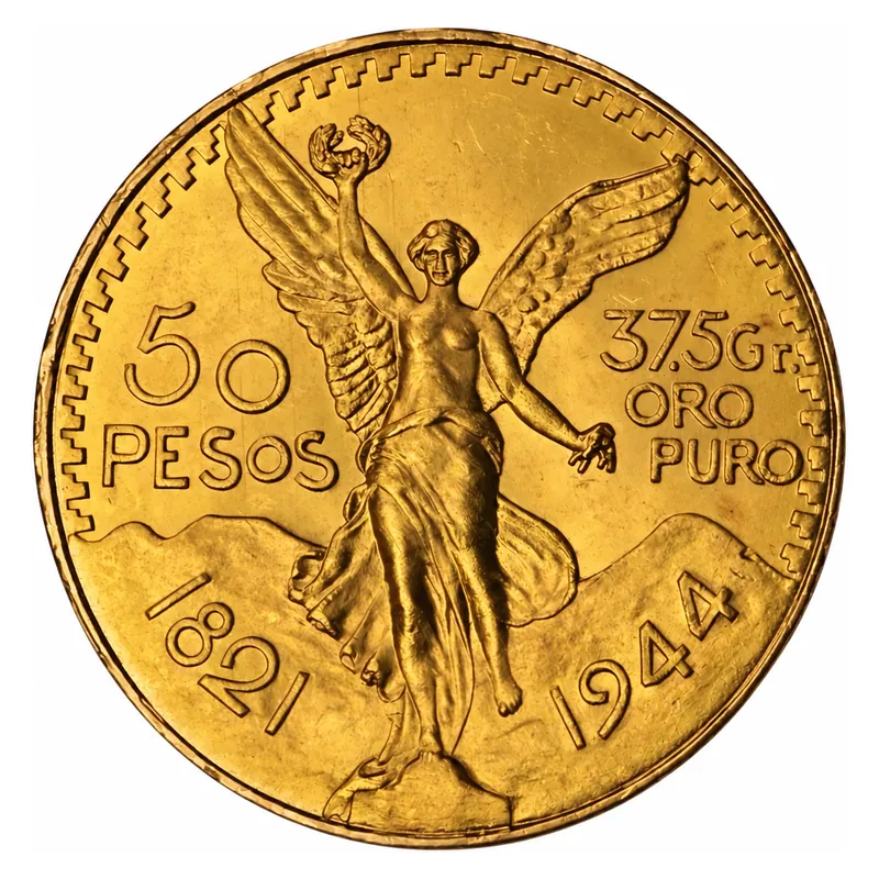 Zlatá minca 50 Pesos Centenario – rôzne ročníky