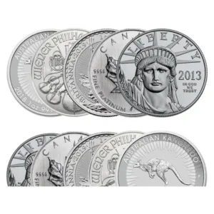 1 oz platinová minca – rôzni výrobcovia